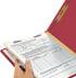 Smead Classification Folder, Letter Size, 2/5 Right of Center, 1 Divider, Red, 10 Per Box