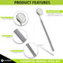 Cynamed Premium Stainless Steel Dental Tool Kit, Oral Care Hygiene Pick, Tartar Scaler, Tweezers & Mouth Mirror
