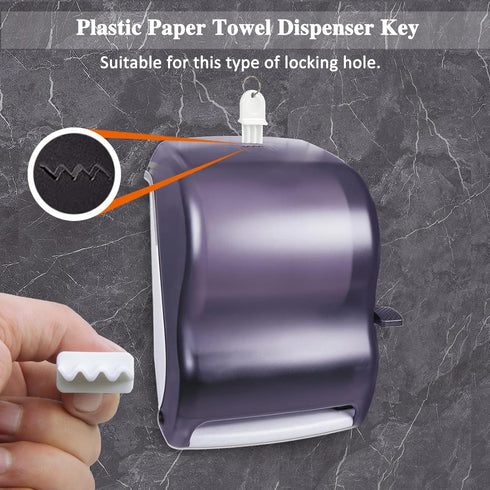 Set 5 E114 5 50504 5 Paper Towel Dispenser Key Includes Keys, Georgia Pacific Keys, and Plastic Waffle Keys.