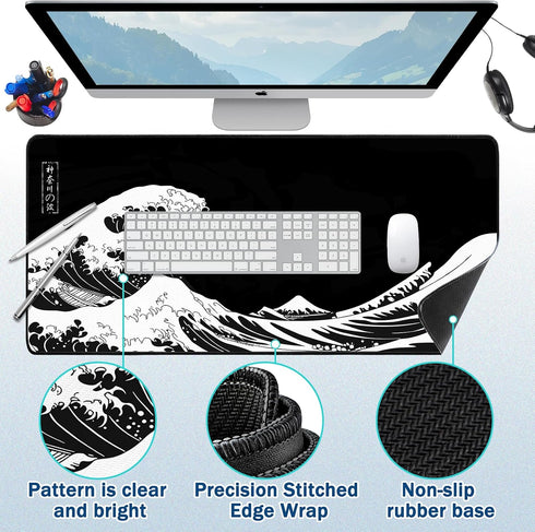 Yuhijoy (35.4" 15.7") 35.4L 15.7W inches) Mouse Pad Gaming - Desk Mat for Keyboard and Mouse - Large Mouse Pad