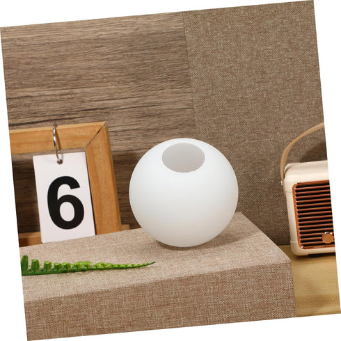 80mm 30mm OSALADI Frosted Glass Globe Lamp Shade round Pendant Globe Replacement with Opening for Wall Sconce