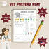 Lucky Play Co. 5x7 50 Veterinarian Play Notepad for Kids Pretend Vet Animal Clinic Imaginative Role-Play Playtime Pad