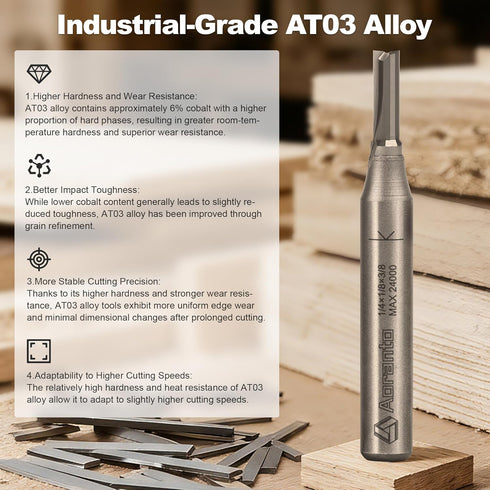 1/4" 1/8" 3/8" Straight Router Bits Shank, Cut Diameter, Cut Length, Useful for Plunging Capabilities for Cutting