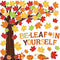 Fall Tree Classroom Bulletin Board Decorations Pumpkin Maple Leaves Cutouts for School Home Decor