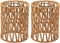 CHGCRAFT 2 Pcs Rattan Lamp Shade Woven Lampshade Replacement Lamp Covers for