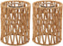 CHGCRAFT 2 Pcs Rattan Lamp Shade Woven Lampshade Replacement Lamp Covers for