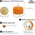Pack 12, 1.5(W) 1.65(H), FURORA LIGHTING Orange Glitter LED Tealight Candles of Flameless Flickering Tealight Candles