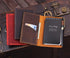 Robrasim Top Bound 3"x5" Memo Notebook Covers, Genuine Leather Cover for 3x5 Top-Spiral Notebook, Note Pad Holder Cover