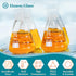 Scientific 150ml Erlenmeyer Conical Flasks Set - Graduated 3.3 Borosilicate Glass with Ground Glass Stoppers, Pack of 3