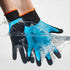 COOLJOB Waterproof Gardening Work Gloves, Non-slip Double Rubber Coated, Unisex Blue, 2 Pairs for Garden Yard