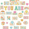 Hippie Affirmation Station Bulletin Board Set Groovy Classroom Decor with Rainbow Mental Health Posters and Accents