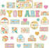 Hippie Affirmation Station Bulletin Board Set Groovy Classroom Decor with Rainbow Mental Health Posters and Accents