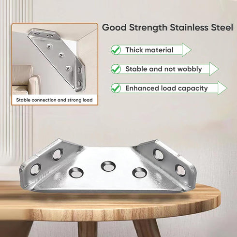 (20 140 Stainless Steel L Brackets for Wood Heavy Duty Corner Bracket, Angle Bracket, Corner Brace, L Brackets