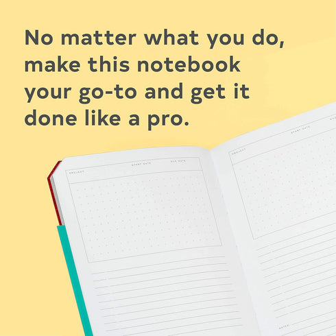 Go-To Notebook with Mohawk Paper, Brick Red Blank, Simple Blank Page Productivity Journal