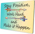 Inspirational Motivational Mouse Pad - Stay Positive Work Hard, Non-Slip Rubber Base, Waterproof