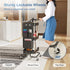 DTK 3 Tier Metal Utility Rolling Cart with Table Top, Side Bags, Tray Storage Organizer on Wheels for Kitchen, Office