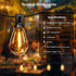 50FT 32 S11 Bulbs (2 IP65 2200K Outdoor String Lights, Patio Lights with Shatterproof Spares), Waterproof