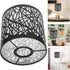 5.58,High:5.5,Fitter:1.65,E27 UKCOCO Black Metal Lamp Shade: Small Lamp Shade Drum Lampshade Replacement with Hollow
