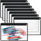 Outus 8 Pcs Clear Zipper Pouches, PVC Makeup Pouch Envelopes for Document File Organization, Office Supplies