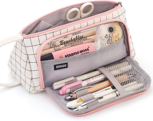 EASTHILL Big Capacity Pencil Case Pouch, Simple Stationery Bag for School, College, Office Organizer for Teens, Girls,