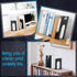 HappyHapi 28pcs Metal Bookends for Shelves, Heavy Duty Book Ends Holders for Office Home Library