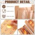 240 Packaging 6.5 2 18 Inch Thenshop Pieces Paper French Bread Bags with Seal Stickers Baguette Bags for Homemade Brown