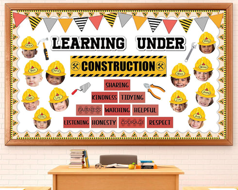 gisgfim Construction Bulletin Board Decorations Learning Under Construction Paper Cutouts DIY Photo