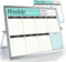 Dry Erase White Board, 12"x16" for Desktop & Wall - 2 Magnetic Planners, 6 Markers, Eraser & Wall Hangers Included