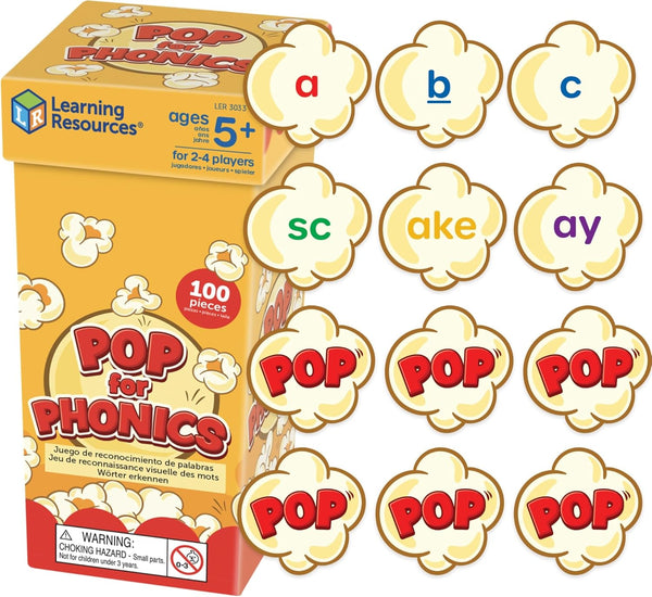 Learning Resources POP for Phonics - Learn to Read Phonics Flash Cards,