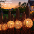TWINKVILLA 10 Bulbs, Decorative String Lights Plug in with Incandescent Natural Rattan Globe Boho Lantern String Lights