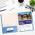 Better Office Products Light Blue Paper 2 Pocket Folders with Prongs, 50 Pack, Letter Size, Matte Texture