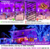 800W 8000LM 2700K Timing,IP66 3-Plug LED Flood Light Outdoor, Equivalent Smart RGB Stage Lights, Bluetooth RGB