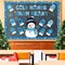 Faccito 70 Pcs Winter Snowman Bulletin Board Set, Blue Gloves and Snowflake Cutouts for Christmas Classroom Decor