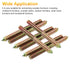 3/8-16 x 4" Hanger Bolts, 8 Pcs Double Headed Self-Tapping Screw Bolts for Wood Joint Furniture Accessories
