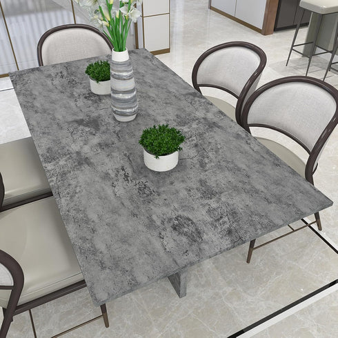 15.75" x 118" Dark Grey Concrete Wallpaper, Peel Stick Cement Contact Paper for Bathroom Kitchen, Waterproof Vinyl Film