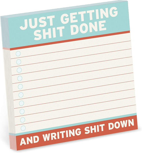 Knock Knock Getting Shit Done Large Sticky Notes – 4 x 4-inches (Pack of 8)