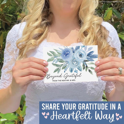 -54 Hadley Designs Wedding Thank You Cards with Envelopes Floral Thank You Cards Wedding with Envelopes, ThankYou Notes