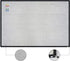 JILoffice 36 X 24 Inch Cork Linen Bulletin Board (Grey) with Black Aluminum Frame for Office Home School