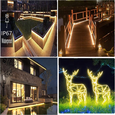 32.8ft/10M Swimming (10M, Solar LED Strip, Solar Powered,USB Cable for Rechargeable useString Lights for Festive