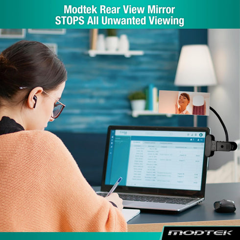 Modtek 1 Pack) Clip-On Rear View Mirror for PC Monitors or Anywhere by (HD Clip on Mirror