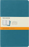 Moleskine Cahier Journal, Soft Cover, Large (5" x 8.25"), Ruled/Lined, Brisk Blue, 80 Pages (Set of 3)