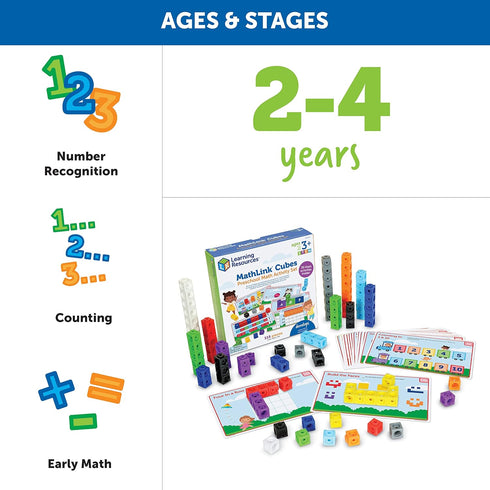 Set Learning Resources MathLink Cubes Preschool Math Activity - Classroom Must Haves, Teacher School Supplies, Toddler