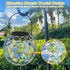2 Pack Uspring Crystal Mosaic Solar Lanterns Outdoor Waterproof Decorative Hanging Solar Lights for Outside, Gifts
