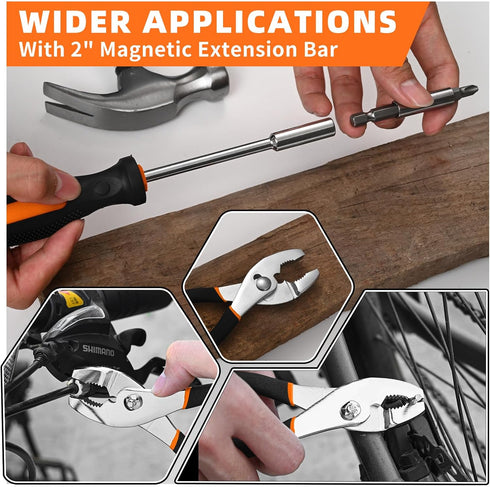 58-Piece Set, Toolbox Tool Kit Basic Home Repair Tool General Household Hand Tool Kit,Small Tool Kit with Plastic Mini