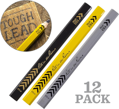 Rite in the Rain All-Weather Carpenter Pencils, Tough Medium HB Lead, Made in the USA, 12 pack (No. 59-12) by Rite in the Rain