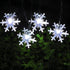 Solar Christmas String Lights Outdoor Waterproof, 30 LED 20Feet Snowflake Fairy Lights with 8 Lighting Modes for Garden