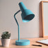 LD1078-CYN 15.2" Simple Designs Sleek Essentials Metal Cone Shade Desk Lamp with Adjustable Shade, for Office, Desk