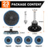 Avresecie 23PCS 2 Inch 1/4 Inch 40/60/80/120 Die Grinder Flap Disc, Roll Lock Discs with Holder Grits,Sanding Discs