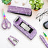 Yunlly 6 Pack Bling Office Stationery Set, Desk Accessory Includes Pen, Scissor, Stapler, 1000 Pcs Staples, Tape
