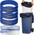 Trash Can Rubber Bands Set of 6 - Elastic Garbage Can Bands